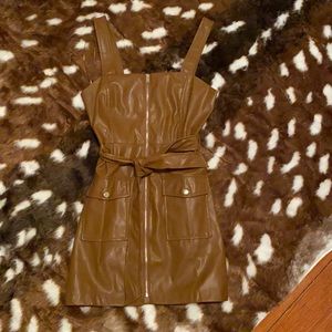 Faux Leather Dress